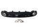 Диффузор (заднего бампера) Black Silver/Chrome Pipe (в стиле RS7) на Audi A7 2010-2014 429700 фото 1