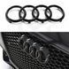 Автологотип емблема чорні кільця Audi A4 B8, S4, RS4 2007-2015 Black Edition в решітку радіатора 153964 фото 8