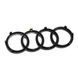 Автологотип емблема чорні кільця Audi A4 B8, S4, RS4 2007-2015 Black Edition в решітку радіатора 153964 фото 5