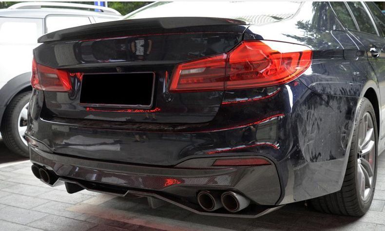 Карбоновий дифузор заднього бамперу для BMW 5 Series G30 2017- M-Sport під замовлення Carbon357989 357989 фото