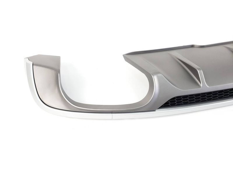 Диффузор (заднего бампера) Silver (в стиле S5 B9 00-00) S-Line на Audi A4 B9 2015-2019 427820 фото