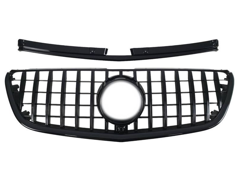 Решітка радіатора на Mercedes Vito W447 2014-2019 GT V2 Black 430016 фото
