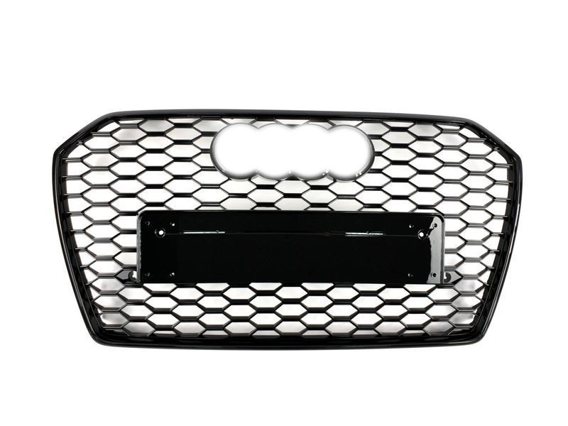 Решетка радиатора на Audi A6 C7 2014-2018 в стиле RS6 Black 427301 фото