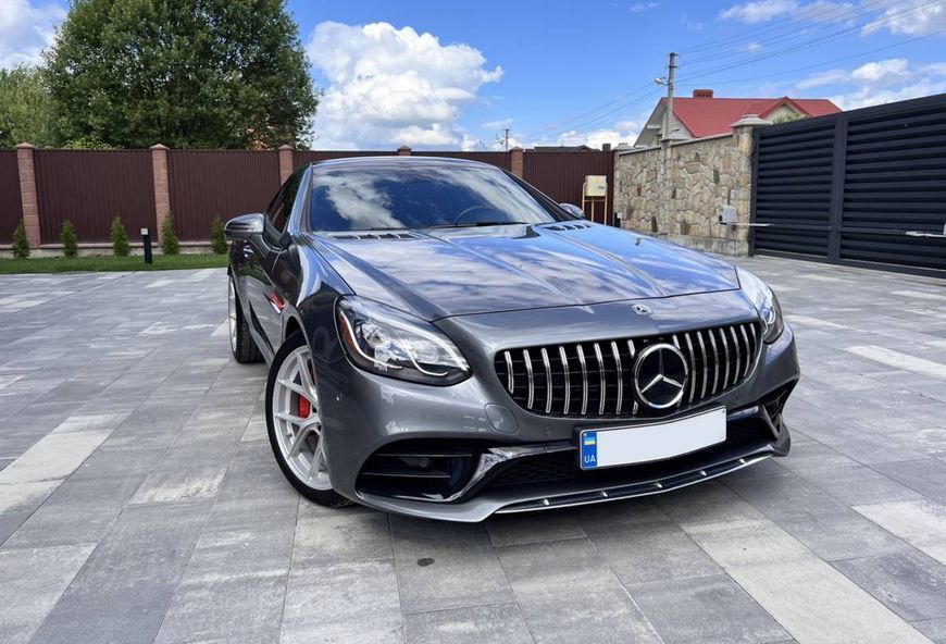 Решетка радиатора на Mercedes SLC-class R172 2016-2020 GT Chrome Black 430753 фото