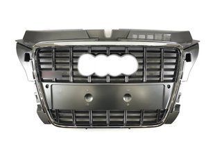 Решітка радіатора на Audi A3 2008-2012 стиль S3 Silver Chrome 427365 фото