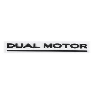 Автологотип емблема напис Tesla Dual Motor Black матовий 418308 фото