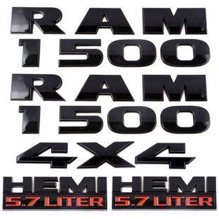Автологотип емблема Ram 1500 4x4 Hemi 5.7 Liter чорний глянець 364560 фото