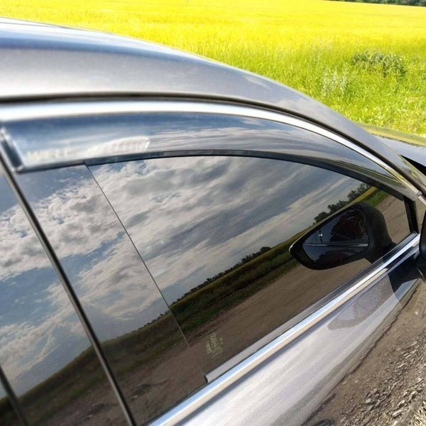 Дефлекторы окон на Mazda 6 2014-2017 с хром молдингом WELLvisors 3-847MZ009 162714 фото