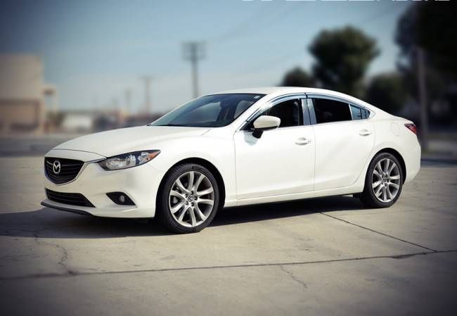Дефлекторы окон на Mazda 6 2014-2017 с хром молдингом WELLvisors 3-847MZ009 162714 фото