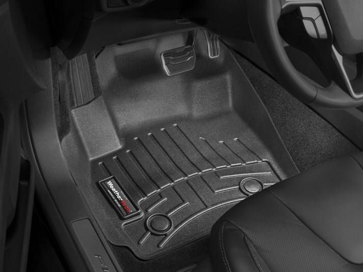 3D килимки для Ford Mondeo, Fusion, Lincoln MKZ 2014- чорні передні WeatherTech 444831 98185 фото