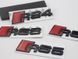 Автологотип емблема напис Audi RS8 red black на кришку багажника матова 241279 фото 4