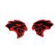 Автологотип шильдик эмблема Dodge Hellcat Head black на крилья комплект 2шт 360791 фото 1