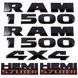Автологотип шильдик эмблема Ram 1500 4x4 Hemi 5.7 Liter чорний глянець 364560 фото 1