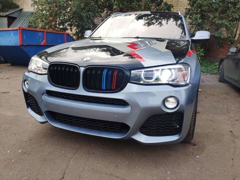 Решетка радиатора на BMW X3 F25 2014-2017 M-color 429017 фото