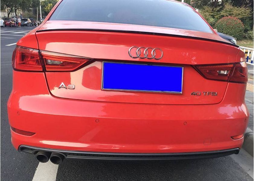 Спойлер на Audi A3 2012-2018 чорний глянець 352435 фото