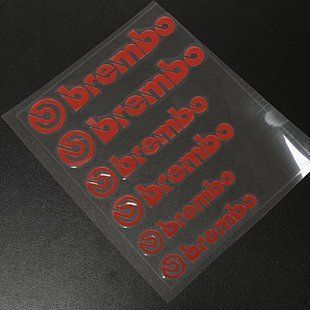 Наклейки на супорт Brembo червоні рівні 430634 фото