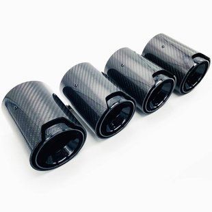 Комплект насадок на глушник BMW M 68-90 мм карбон 426078 фото