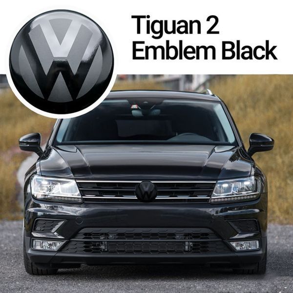 Накладка на емблему Volkswagen Tiguan 2020-2024 чорний глянець в решітку радіатора 522710 фото Накладка на емблему Volkswagen Tiguan 2020-2024 чорний глянець в решітку радіатора 522710 фото