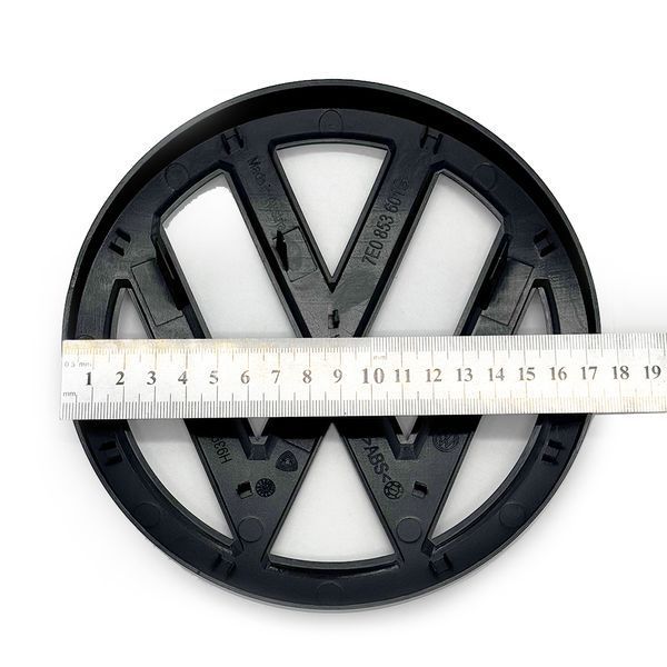 Передня емблема Volkswagen T6 чорний глянець 175мм 7E0853601G 523058 фото