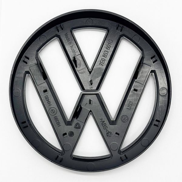 Передня емблема Volkswagen T6 чорний глянець 175мм 7E0853601G 523058 фото