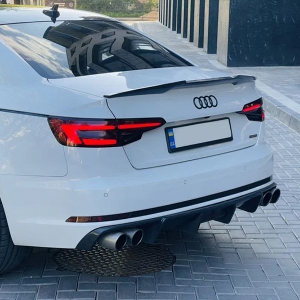Спойлер на Audi A4 B9 2015- стиль M4 чорний глянець 321838 фото