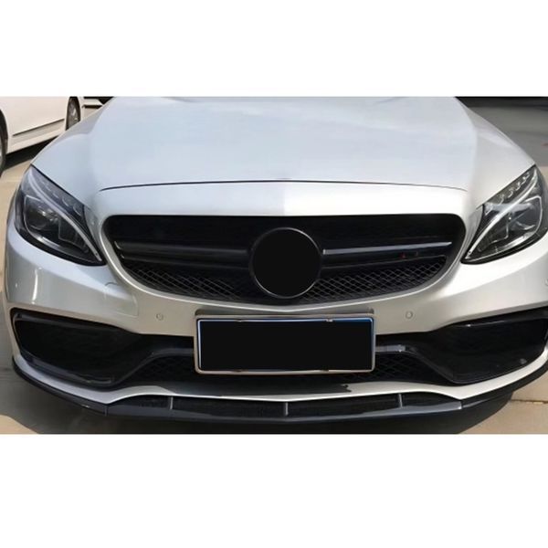 Решетка радиатора на Mercedes C-class W205 2014-2018 AMG Black под камеру 522631 фото