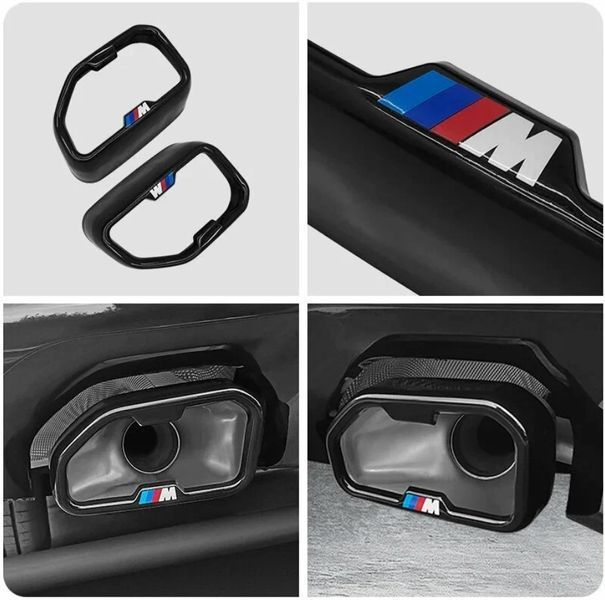 Накладки на выхлоп для BMW X3 G01, X4 G02 2021- Черный глянец M-Paket 522502 фото