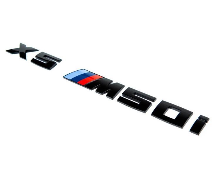 Автологотип шильдик эмблема надпись BMW X5m50i Black Shadow Edition black глянец 174120 фото