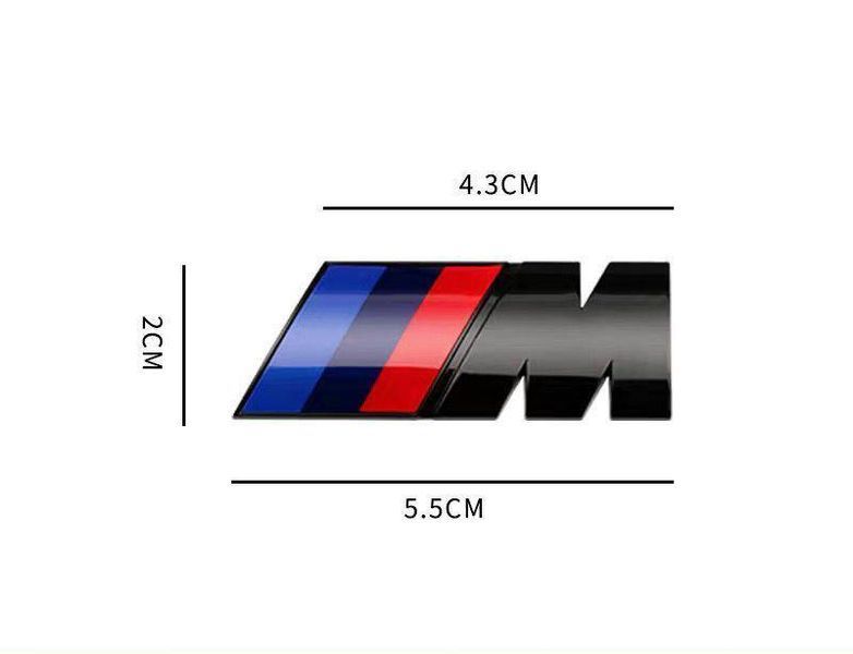Автологотип емблема напис BMW M 55мм Performance Black чорний глянець 149712 фото