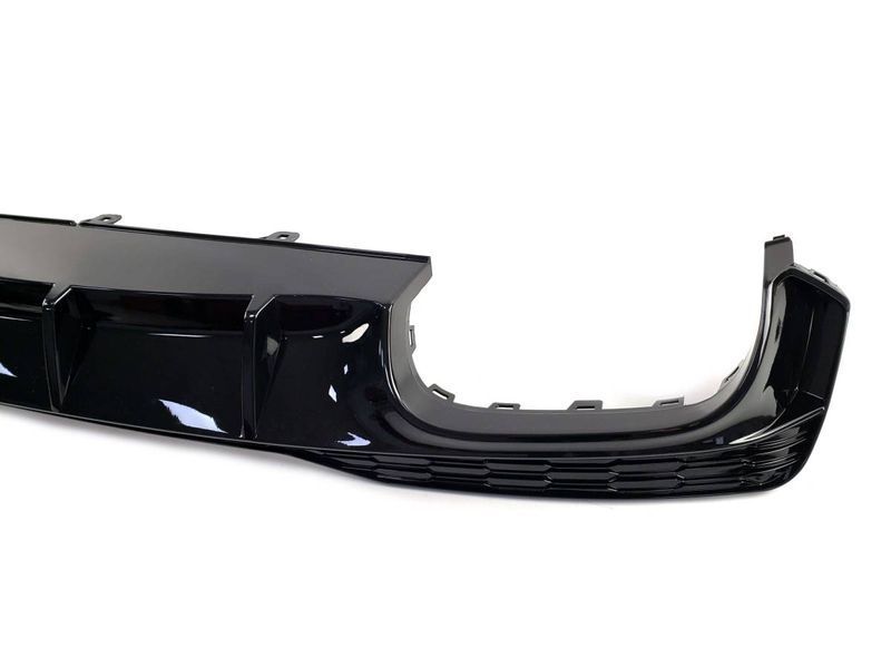 Диффузор (заднего бампера) Full Black/Black Pipe (в стиле S7) S-Line на Audi A7 2017-2023 429709 фото