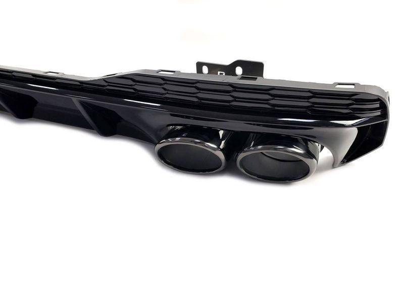 Диффузор (заднего бампера) Full Black/Black Pipe (в стиле S7) S-Line на Audi A7 2017-2023 429709 фото