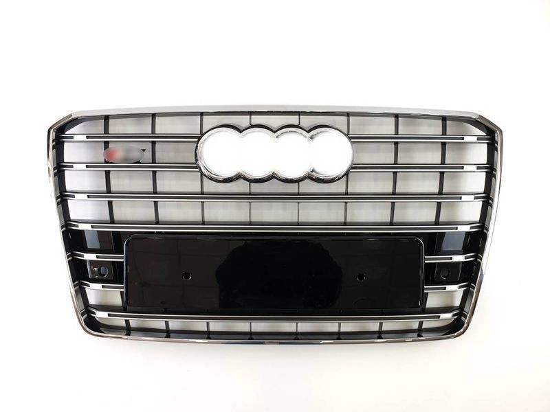 Решетка радиатора на Audi A8 2014-2017 в стиле S8 Chrome Black 427410 фото