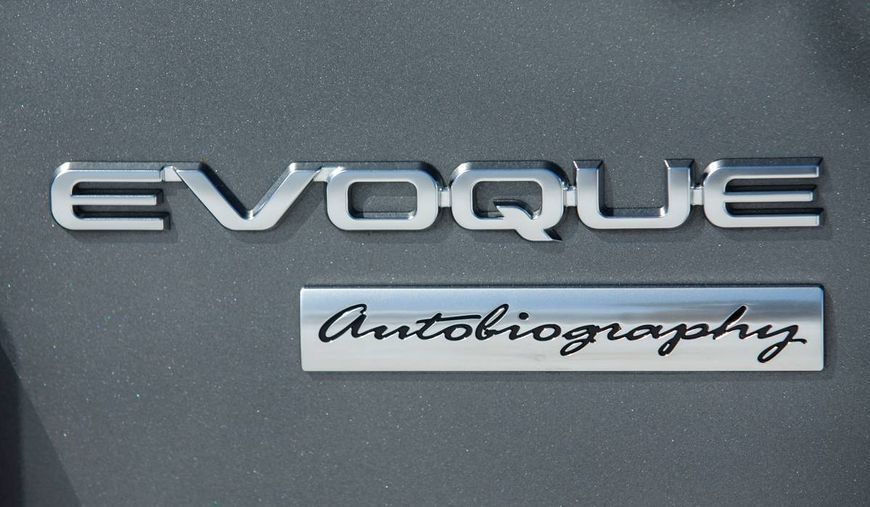 Автологотип емблема напис Range Rover Evoque Silver на кришку багажника 418138 фото