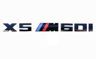 Автологотип емблема напис BMW X5M60i black глянець на кришку багажника 521613 фото