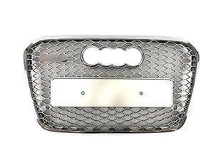 Решітка радіатора на Audi A6 C7 2011-2014 стиль RS6 Silver Chrome 427304 фото