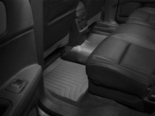 3D килимки для Ford Explorer 2011-2019 чорні задні Bucket Seating з консоллю WeatherTech HP 443594IM 319334 фото