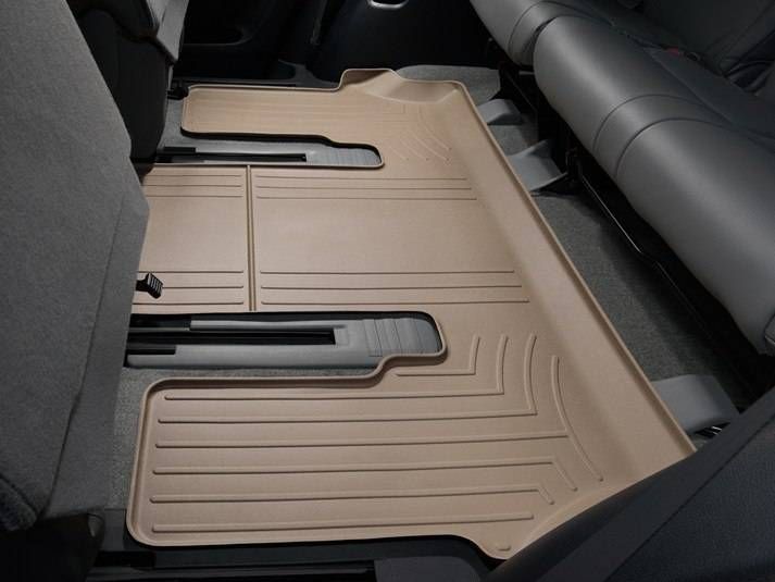 3D коврики для Toyota Sequoia 2007- бежевые 3 ряд Bucket Seating WeatherTech 450935 46903 фото