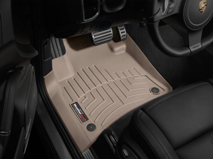 3D коврики для Volkswagen Touareg, Porsche Cayenne 2010-2018 бежевые передние WeatherTech 453331 47029 фото