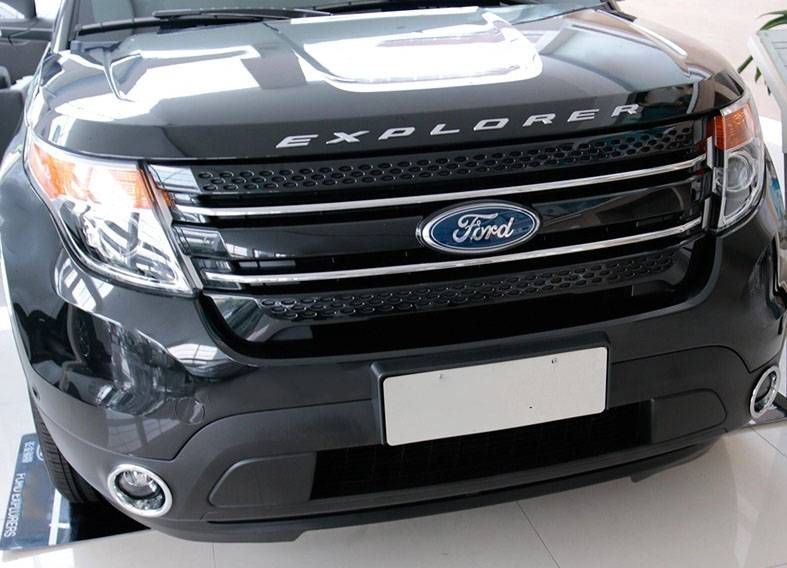 Автологотип шильдик эмблема надпись Ford Explorer черный мат на капот 240222 фото