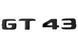 Автологотип емблема напис Mercedes GT43 Black Package чорний глянець 414146 фото 1