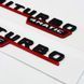 Автологотип шильдик эмблема надпись Mercedes Biturbo 4Matic Black Red комплект 2шт 523255 фото 4