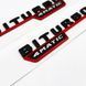 Автологотип шильдик эмблема надпись Mercedes Biturbo 4Matic Black Red комплект 2шт 523255 фото 5
