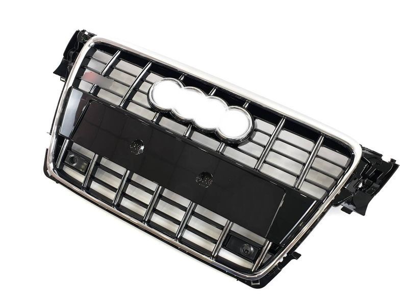 Решітка радіатора на Audi A4 B8 2007-2011 стиль S4 Chrome Black 427369 фото