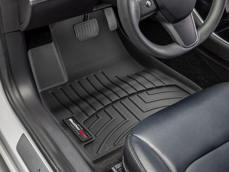 3D килимки для Tesla Model 3 2017-2023 чорні передні WeatherTech 4412201 190196 фото