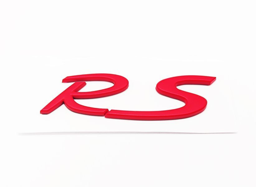 Автологотип шильдик эмблема надпись Porsche RS Red красный 523059 фото