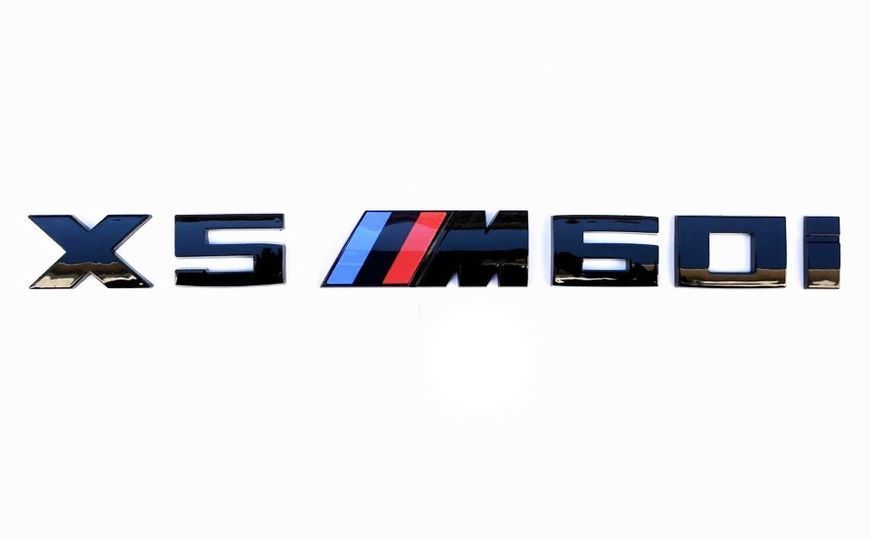 Автологотип емблема напис BMW X5M60i black глянець на кришку багажника 521613 фото Автологотип емблема напис BMW X5M60i black глянець на кришку багажника 521613 фото