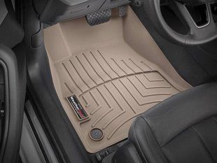 3D килимки для Audi A4 B9, A5 2016- бежеві передні WeatherTech 459371 239820 фото