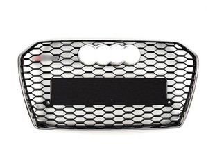 Решітка радіатора на Audi A6 C7 2014-2018 стиль RS6 Chrome Black 429939 фото