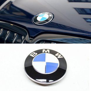 Автологотип шильдик эмблема BMW X7 G07, 7 G11 LCI, 7 G12 LCI сине-белый 95мм на капот 423679 фото