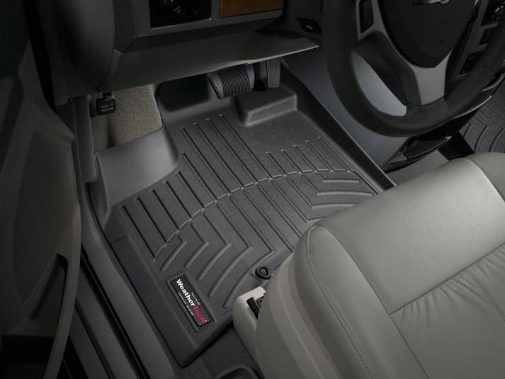 3D коврики для Chrysler Town and Country, Dodge Grand Caravan 2012-2020 черные передние WeatherTech 444211 240204 фото